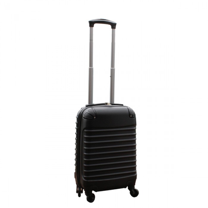 Travelerz kofferset 2 delige ABS handbagage koffers - met cijferslot - 27 liter - zwart - rood