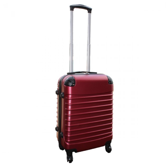 Travelerz kofferset 2 delige ABS handbagage koffers - met cijferslot - 39 liter - lila - bordeauxrood