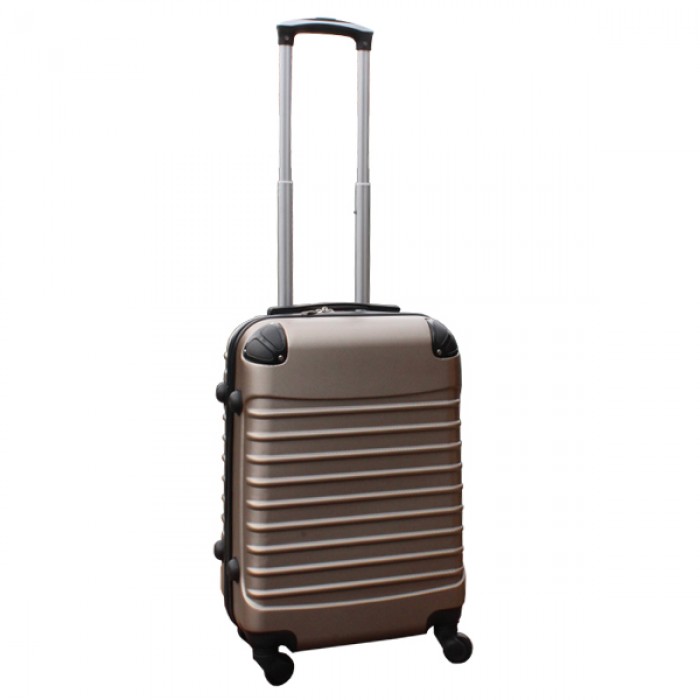 Travelerz kofferset 2 delige ABS handbagage koffers - met cijferslot - 39 liter - zilver - goud