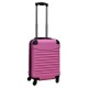 Travelerz kofferset 2 delige ABS handbagage koffers - met cijferslot - 39 liter - lila - licht roze