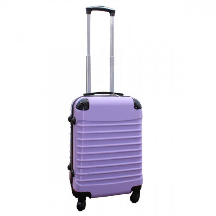 Travelerz kofferset 2 delige ABS handbagage koffers - met cijferslot - 39 liter - licht blauw - lila