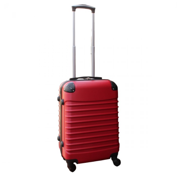 Travelerz kofferset 2 delige ABS handbagage koffers - met cijferslot - 39 liter - zilver - rood