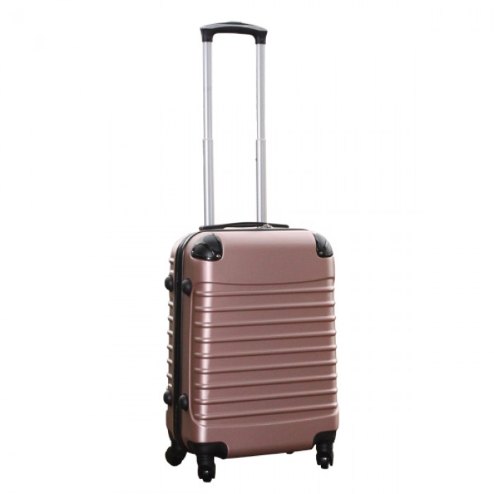 Travelerz kofferset 2 delige ABS handbagage koffers - met cijferslot - 39 liter - rose goud