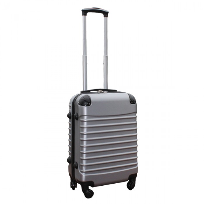 Travelerz kofferset 2 delige ABS handbagage koffers - met cijferslot - 27 en 39 liter – zilver