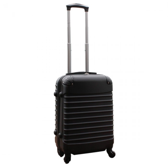 Travelerz kofferset 2 delige ABS handbagage koffers - met cijferslot - 39 liter - zwart - zilver