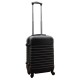 Travelerz kofferset 2 delige ABS handbagage koffers - met cijferslot - 39 liter - zwart - zilver