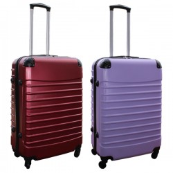 Travelerz kofferset 2 delige ABS groot - met cijferslot - 69 liter - bordeauxrood - lila
