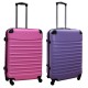 Travelerz kofferset 2 delige ABS groot - met cijferslot - 69 liter - licht roze - lila Travelerz kofferset 2 delige ABS groot - met cijferslot - 69 liter - licht roze - lila