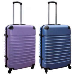 Travelerz kofferset 2 delige ABS groot - met cijferslot - 69 liter - lila - licht blauw