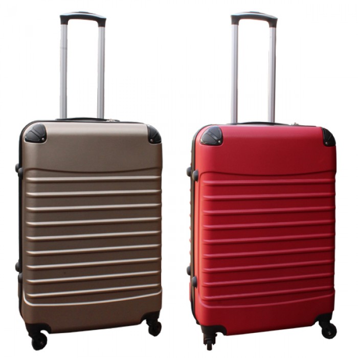 Travelerz kofferset 2 delige ABS groot - met cijferslot - 69 liter - rood – goud Travelerz kofferset 2 delige ABS groot - met cijferslot - 69 liter - rood – goud