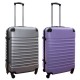 Travelerz kofferset 2 delige ABS groot - met cijferslot - 69 liter - zilver - lila Travelerz kofferset 2 delige ABS groot - met cijferslot - 69 liter - zilver - lila