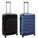 Travelerz kofferset 2 delige ABS groot - met cijferslot - 69 liter - zwart - licht blauw
