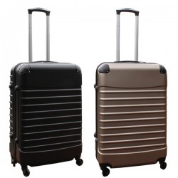 Travelerz kofferset 2 delige ABS groot - met cijferslot - 69 liter - zwart – goud