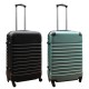 Travelerz kofferset 2 delige ABS groot - met cijferslot - 69 liter - zwart – groen