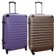 Travelerz kofferset 2 delige ABS groot - met cijferslot - 95 liter - goud - lila