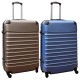 Travelerz kofferset 2 delige ABS groot - met cijferslot - 95 liter - licht blauw - goud