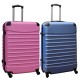 Travelerz kofferset 2 delige ABS groot - met cijferslot - 95 liter - licht blauw - licht roze Travelerz kofferset 2 delige ABS groot - met cijferslot - 95 liter - licht blauw - licht roze