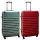 Travelerz kofferset 2 delige ABS groot - met cijferslot - 95 liter - rood - groen