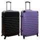 Travelerz kofferset 2 delige ABS groot - met cijferslot - 95 liter - zwart - lila