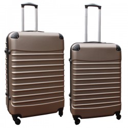 Travelerz kofferset 2 delige ABS groot - met cijferslot - reiskoffers 69 en 95 liter - goud