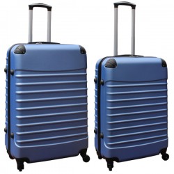 Travelerz kofferset 2 delige ABS groot - met cijferslot - reiskoffers 69 en 95 liter - licht blauw