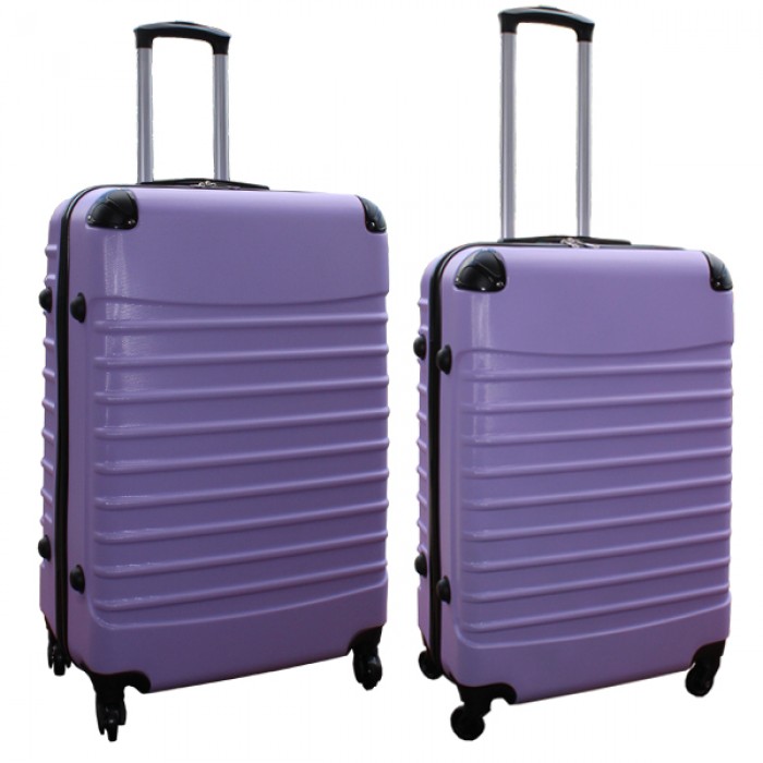 Travelerz kofferset 2 delige ABS groot - met cijferslot - reiskoffers 69 en 95 liter - lila