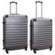 Travelerz kofferset 2 delige ABS groot - met cijferslot - reiskoffers 69 en 95 liter - zilver