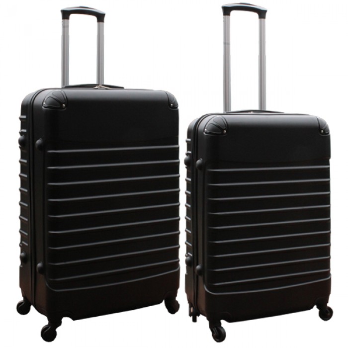 Travelerz kofferset 2 delige ABS groot - met cijferslot - reiskoffers 69 en 95 liter - zwart
