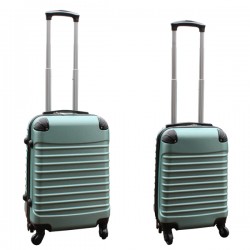 Travelerz kofferset 2 delige ABS handbagage koffers - met cijferslot - 27 en 39 liter – groen