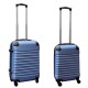 Travelerz kofferset 2 delige ABS handbagage koffers - met cijferslot - 27 en 39 liter – licht blauw