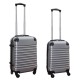 Travelerz kofferset 2 delige ABS handbagage koffers - met cijferslot - 27 en 39 liter – zilver
