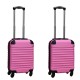 Travelerz kofferset 2 delige ABS handbagage koffers - met cijferslot - 27 liter - licht roze Travelerz kofferset 2 delige ABS handbagage koffers - met cijferslot - 27 liter - licht roze