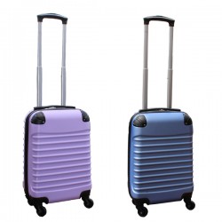 Travelerz kofferset 2 delige ABS handbagage koffers - met cijferslot - 27 liter - lila - licht blauw