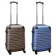 Travelerz kofferset 2 delige ABS handbagage koffers - met cijferslot - 39 liter - goud - licht blauw