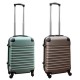 Travelerz kofferset 2 delige ABS handbagage koffers - met cijferslot - 39 liter - groen - goud