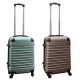Travelerz kofferset 2 delige ABS handbagage koffers - met cijferslot - 39 liter - groen - goud Travelerz kofferset 2 delige ABS handbagage koffers - met cijferslot - 39 liter - groen - goud