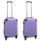 Travelerz kofferset 2 delige ABS handbagage koffers - met cijferslot - 39 liter - lila