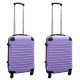 Travelerz kofferset 2 delige ABS handbagage koffers - met cijferslot - 39 liter - lila Travelerz kofferset 2 delige ABS handbagage koffers - met cijferslot - 39 liter - lila
