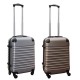 Travelerz kofferset 2 delige ABS handbagage koffers - met cijferslot - 39 liter - zilver - goud