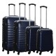 Travelerz kofferset 4 delig ABS - zwenkwielen - met cijferslot - donker blauw Travelerz kofferset 4 delig ABS - zwenkwielen - met cijferslot - donker blauw