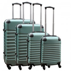 Travelerz kofferset 4 delig ABS - zwenkwielen - met cijferslot - groen