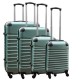 Travelerz kofferset 4 delig ABS - zwenkwielen - met cijferslot - groen Travelerz kofferset 4 delig ABS - zwenkwielen - met cijferslot - groen