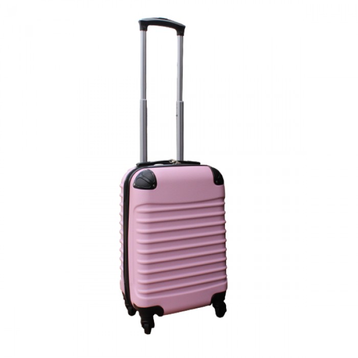 2 delige ABS handbagage kofferset 27 liter zilver en licht roze (228) 2 delige ABS handbagage kofferset 27 liter zilver en licht roze (228)