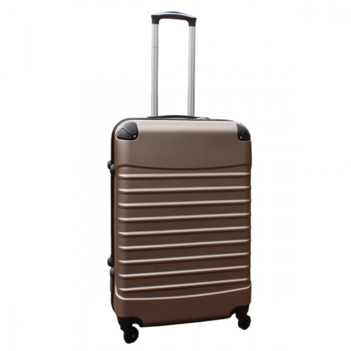 Travelerz kofferset 2 delige ABS groot - met cijferslot - 69 liter - rood – goud