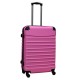 Travelerz kofferset 2 delige ABS groot - met cijferslot - 69 liter - rood – licht roze