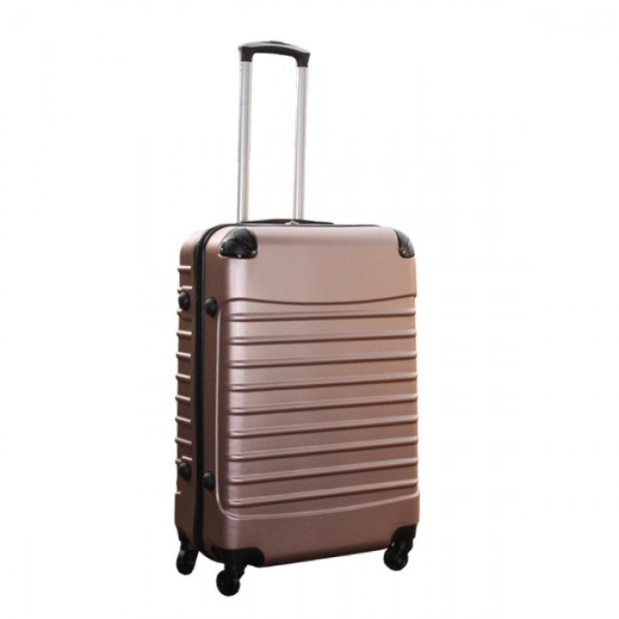 Travelerz kofferset 2 delige ABS groot - met cijferslot - 69 liter - rose goud