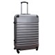 Travelerz kofferset 2 delige ABS groot - met cijferslot - 95 liter - zilver - blauw