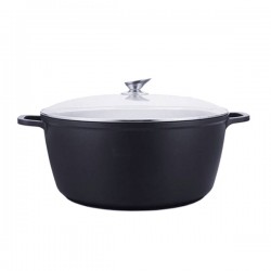 Kookkunst Holland braadpan met glazen deksel marmeren coating - inductie - Ø 36 cm