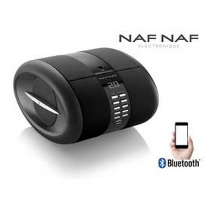 Tegenstrijdigheid vooroordeel lezer NAF NAF DNI068BLA Portable Bluetooth radio CD-speler met MP3 & USB Tegenstrijdigheid vooroordeel lezer NAF NAF DNI068BLA Portable Bluetooth radio CD-speler met MP3 & USB