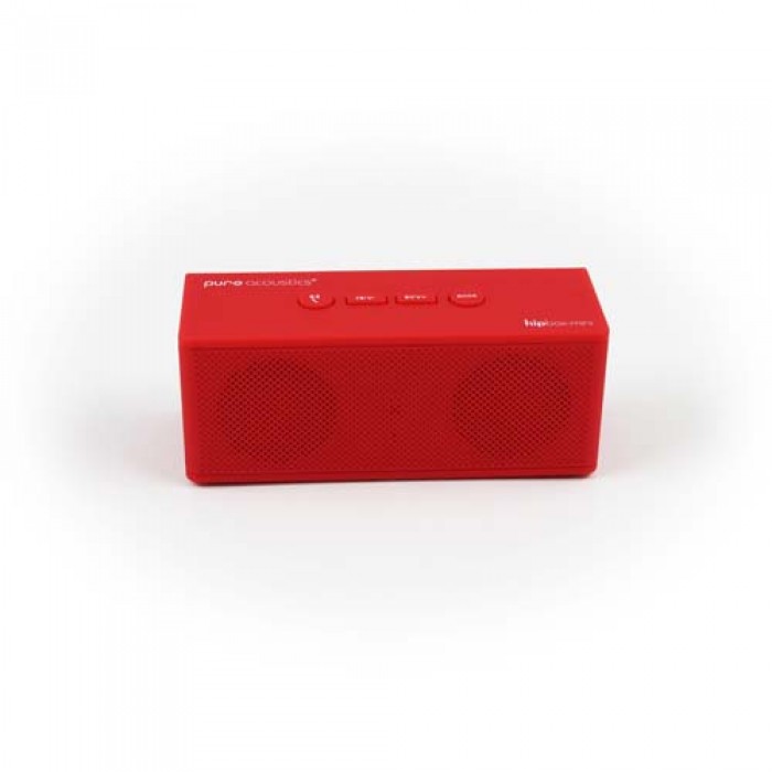 Pure Acoustics Hipbox Mini RED Portable bluetooth speaker met FM radio